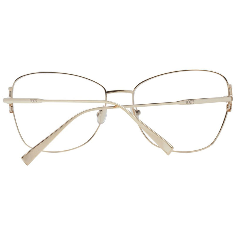 Tod's Gold Women Glasses Frame - Elegant Butterfly Style