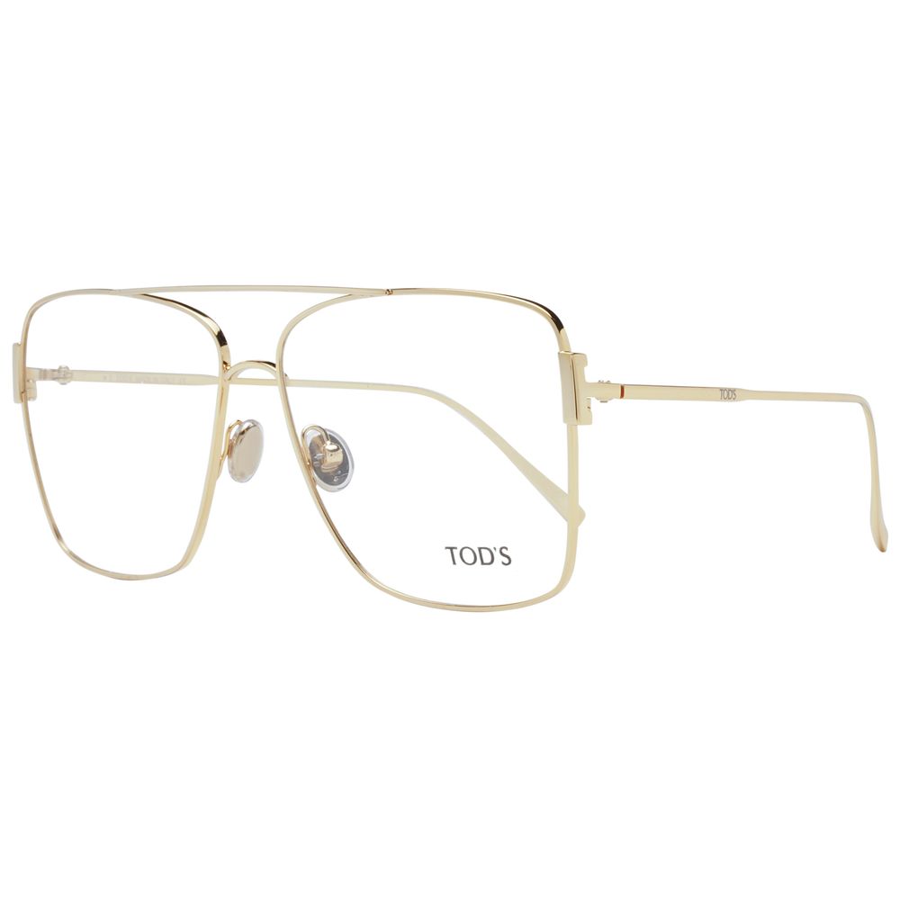 Tod's Gold Women Glasses Frame - Elegant Aviator Style