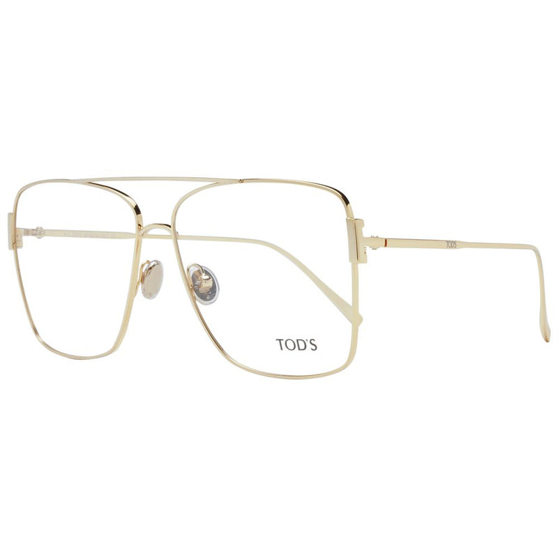 Tod's Gold Women Glasses Frame - Elegant Aviator Style