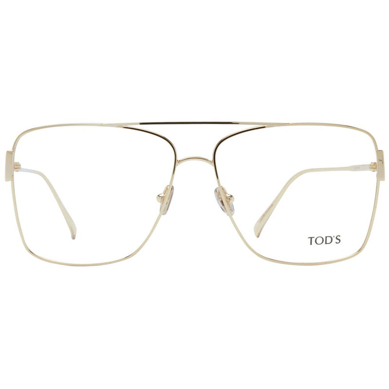Tod's Gold Women Glasses Frame - Elegant Aviator Style