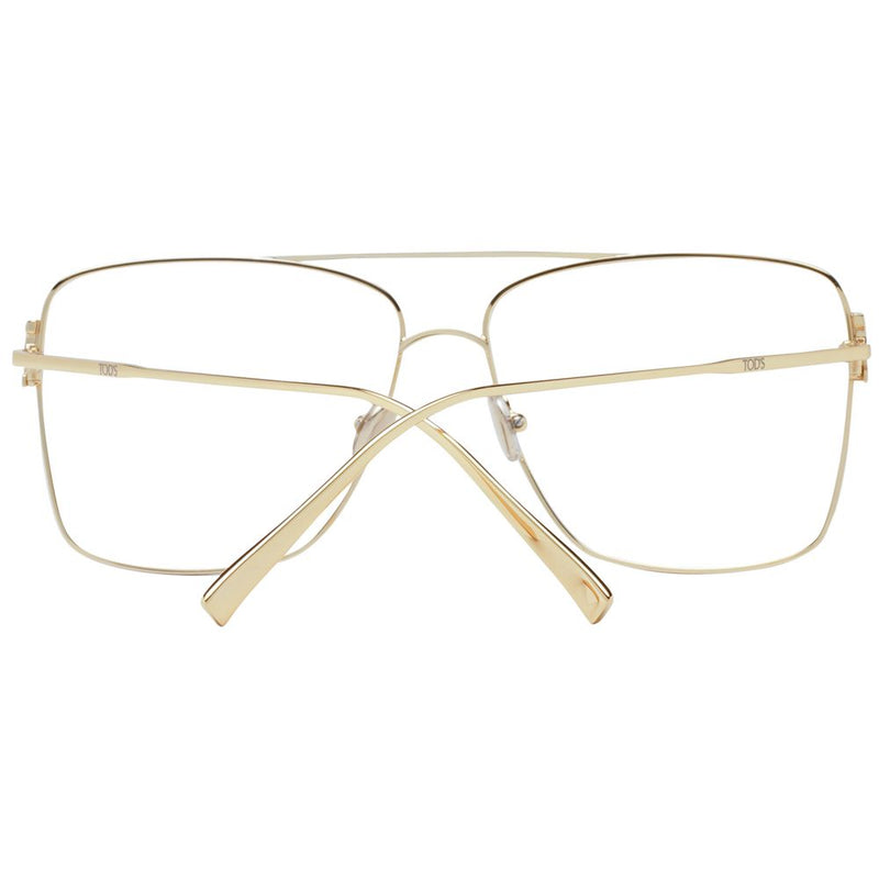 Tod's Gold Women Glasses Frame - Elegant Aviator Style