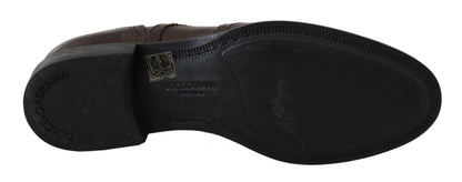 Chaussures de ville derby brogue en cuir marron de Dolce &amp; Gabbana
