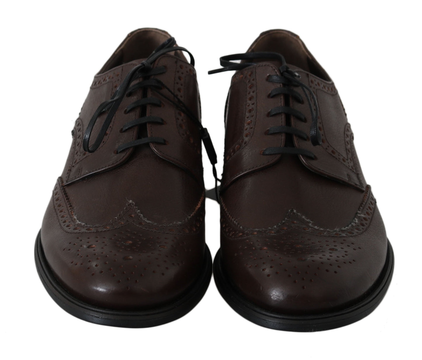 Chaussures de ville derby brogue en cuir marron de Dolce &amp; Gabbana