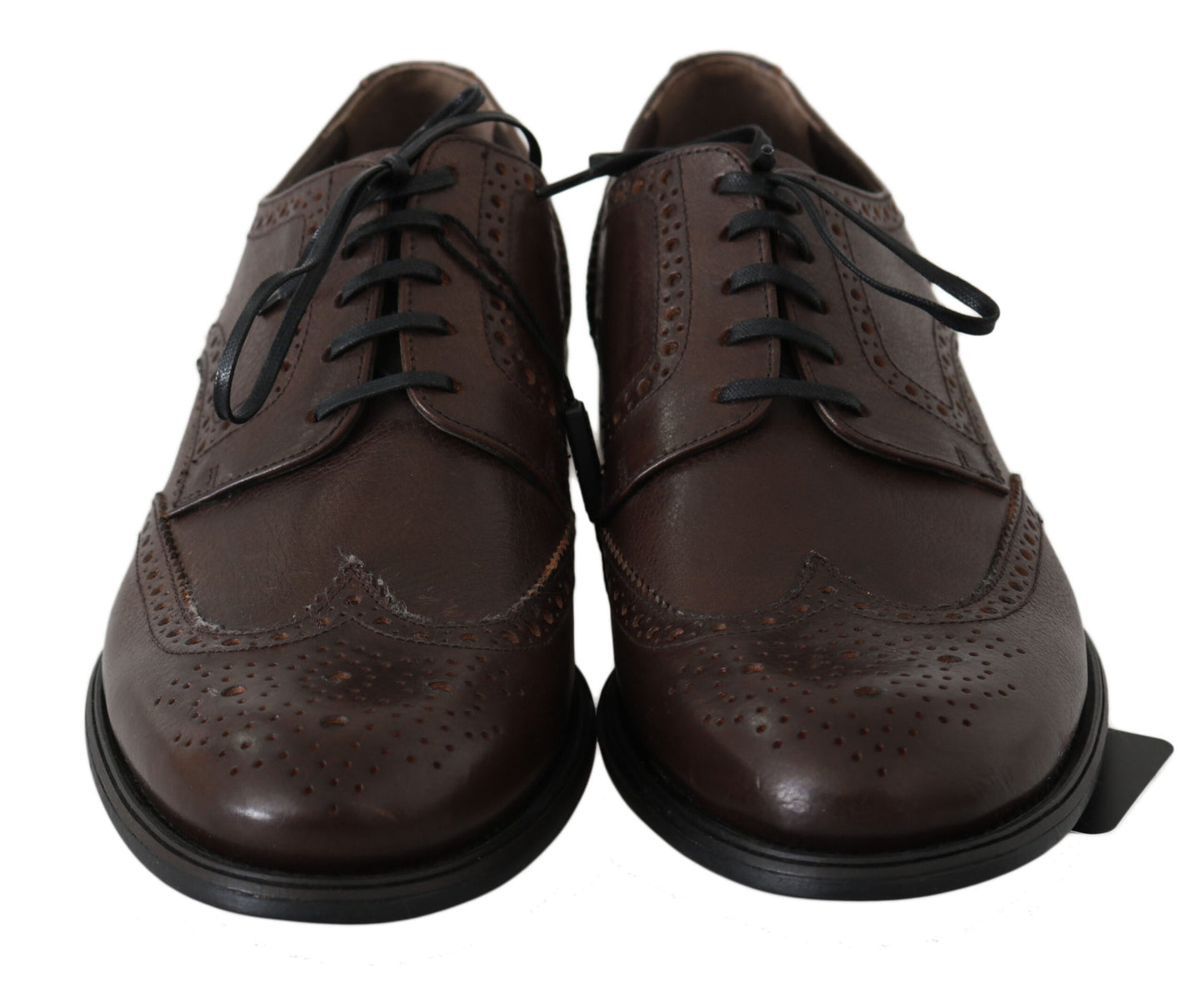Chaussures de ville derby brogue en cuir marron de Dolce &amp; Gabbana