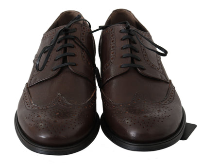 Chaussures de ville derby brogue en cuir marron de Dolce &amp; Gabbana