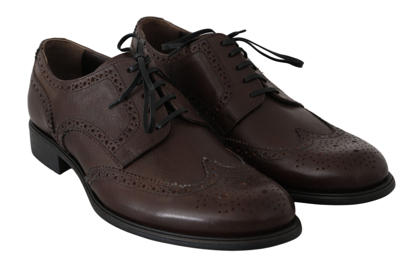 Chaussures de ville derby brogue en cuir marron de Dolce &amp; Gabbana