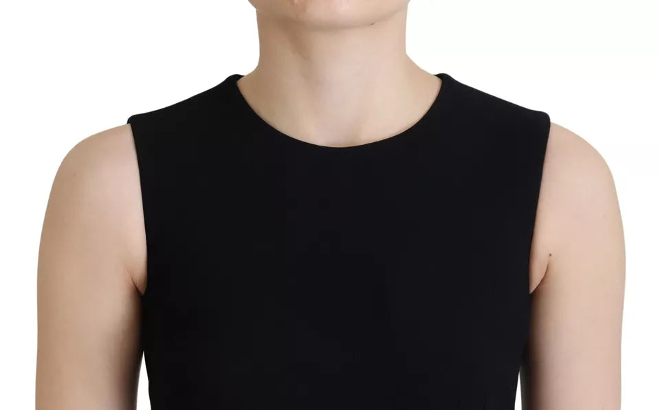 Robe Évasée Noire en Viscose Dolce & Gabbana
