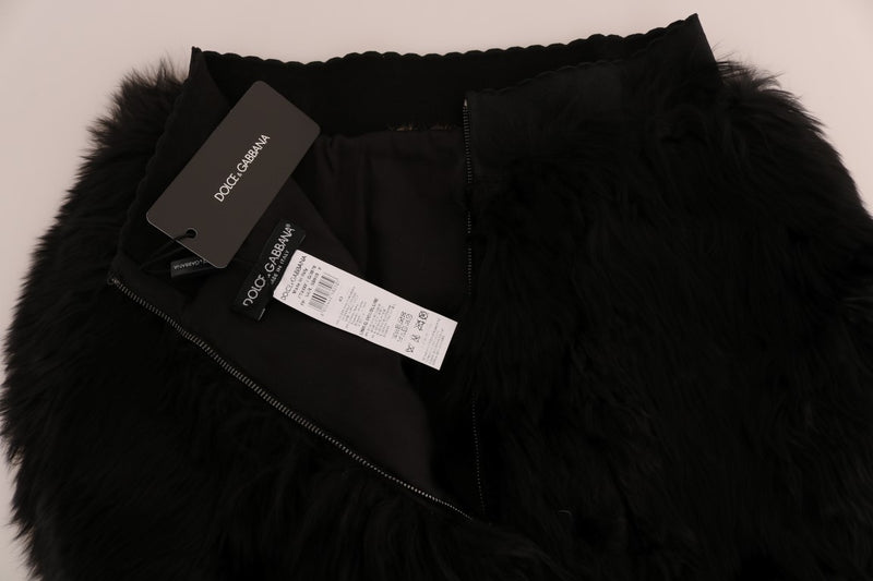 Mini-short en vison noir Dolce &amp; Gabbana