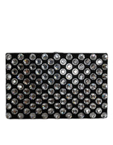 Dolce & Gabbana Black Velvet Crystal Clutch Evening Bag