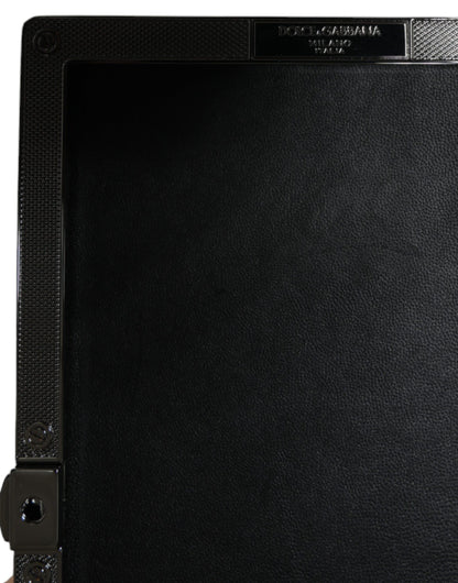 Pochette de soirée en velours noir Dolce & Gabbana avec cristaux