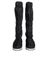 Dolce & Gabbana Black Quilted High Top Boots Sneakers