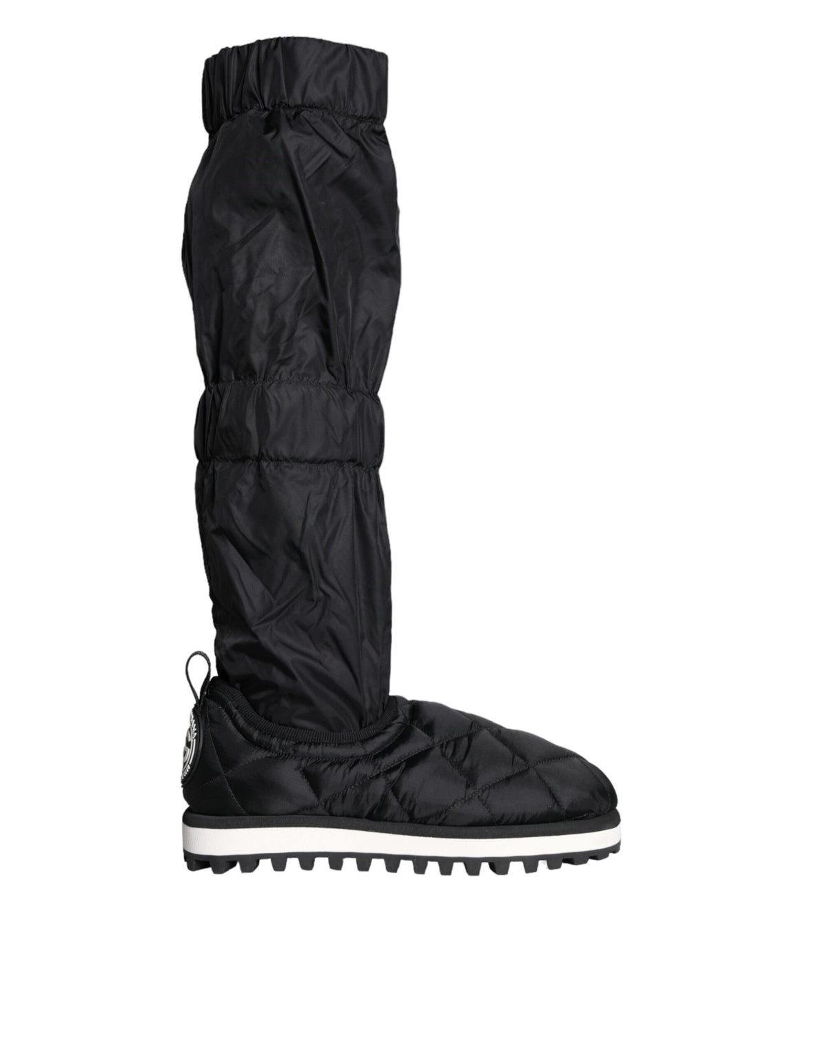 Dolce & Gabbana Black Quilted High Top Boots Sneakers
