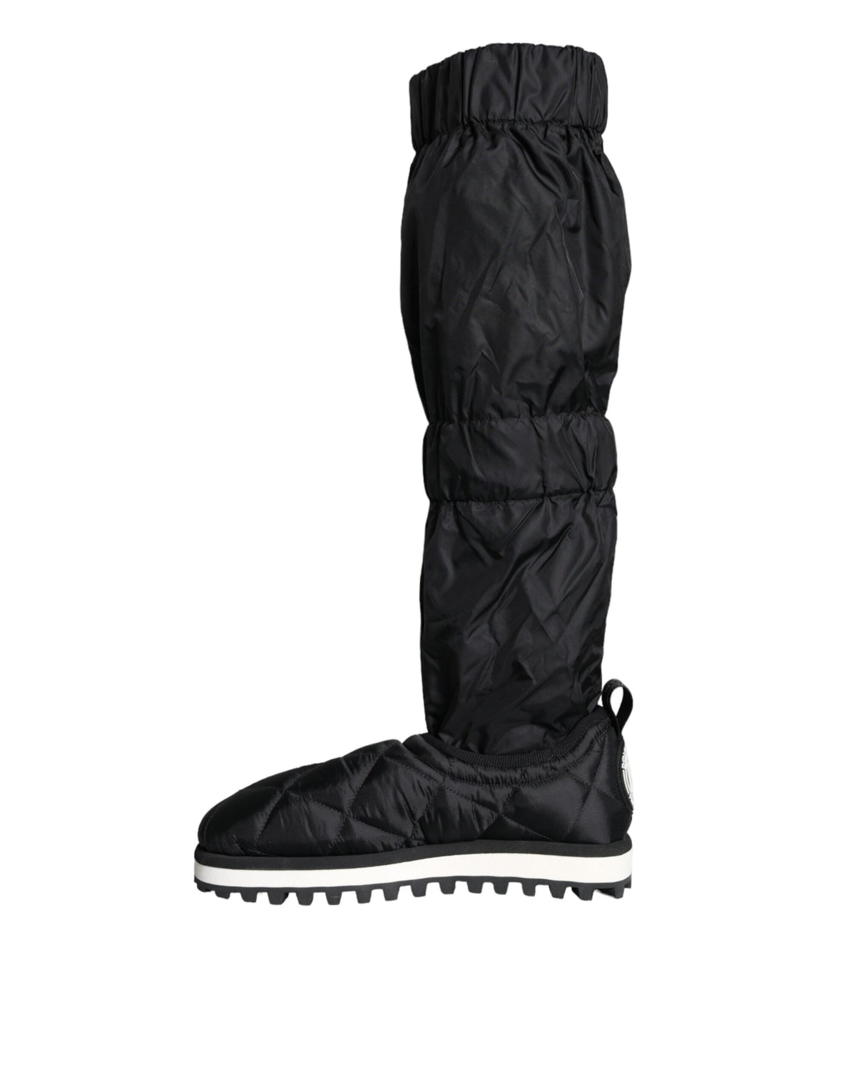 Dolce & Gabbana Black Quilted High Top Boots Sneakers