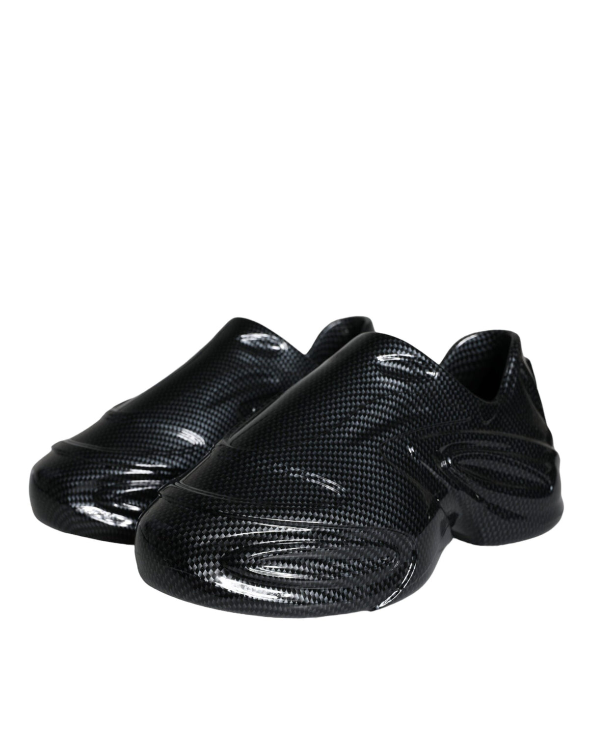Dolce & Gabbana Black Foiled Rubber Toy Low Top Sneakers