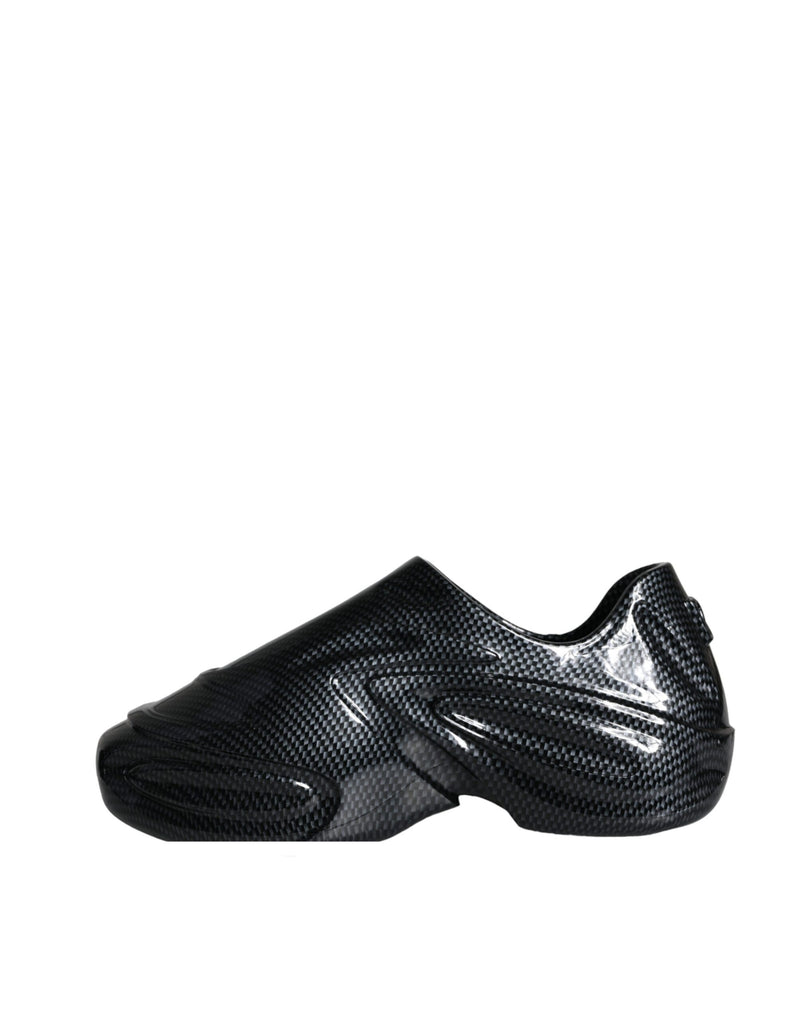 Dolce & Gabbana Black Foiled Rubber Toy Low Top Sneakers