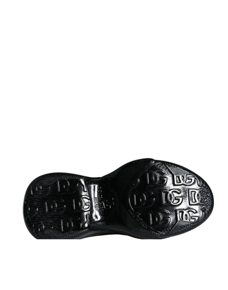 Dolce & Gabbana Black Foiled Rubber Toy Low Top Sneakers