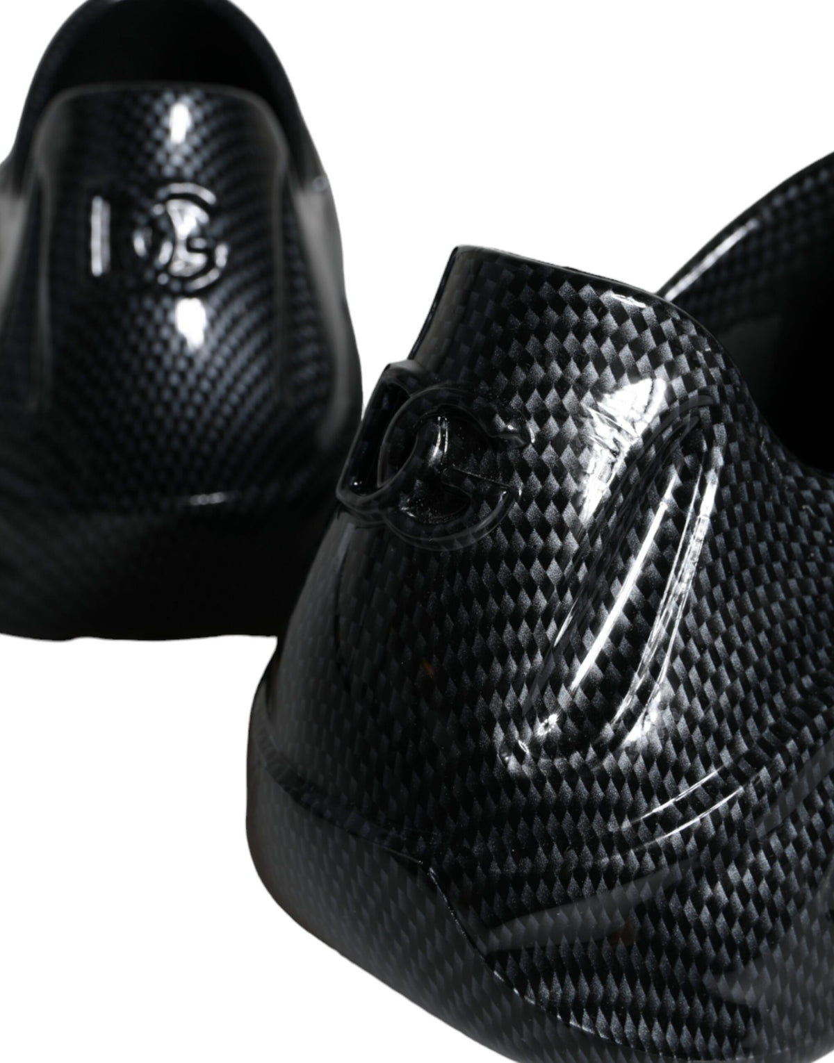 Dolce & Gabbana Black Foiled Rubber Toy Low Top Sneakers