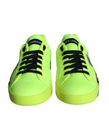 Dolce & Gabbana Neon Green Logo Tape Low Top Sneakers