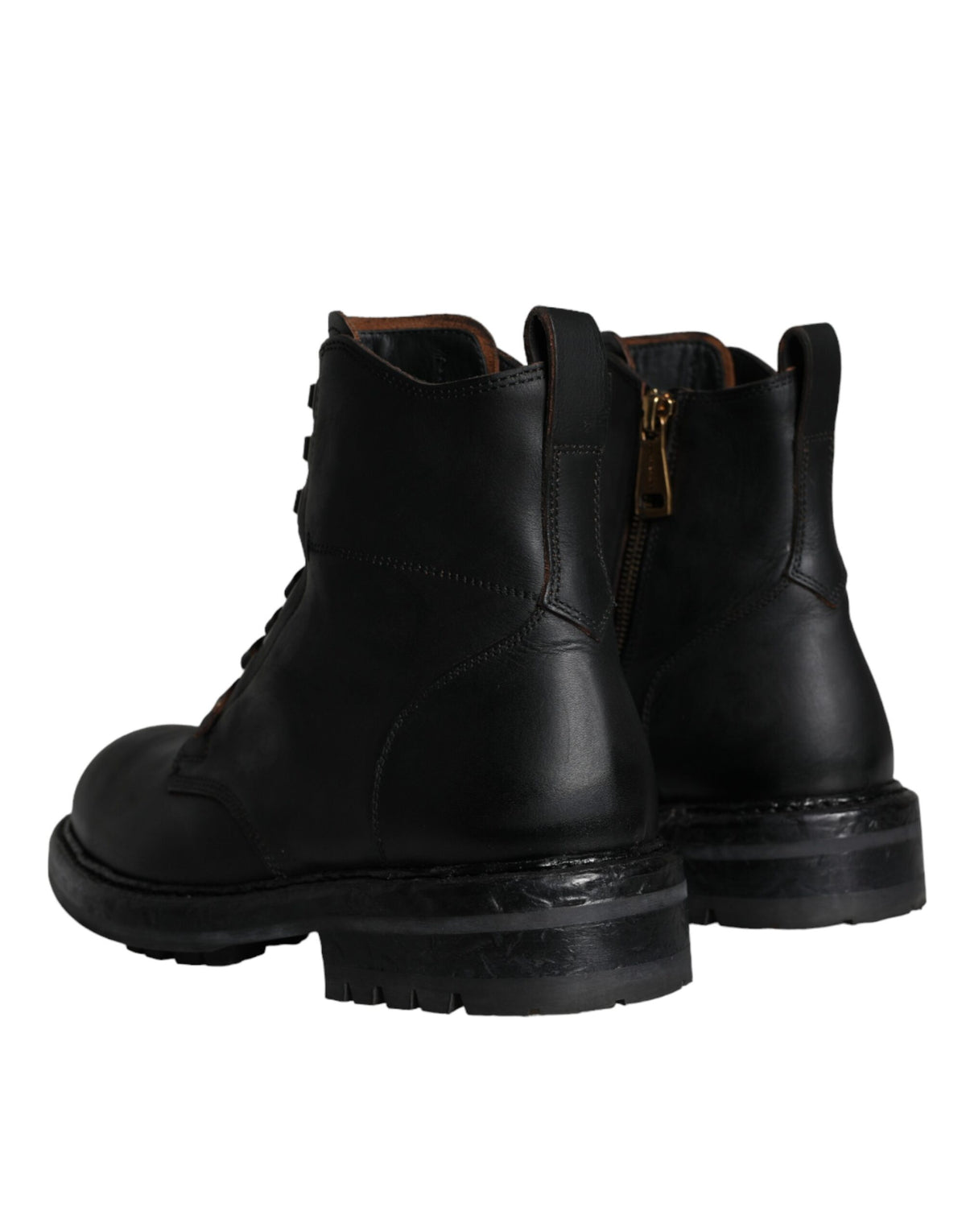 Dolce & Gabbana Bottes Mi-Mollet Lacées Noires pour Homme