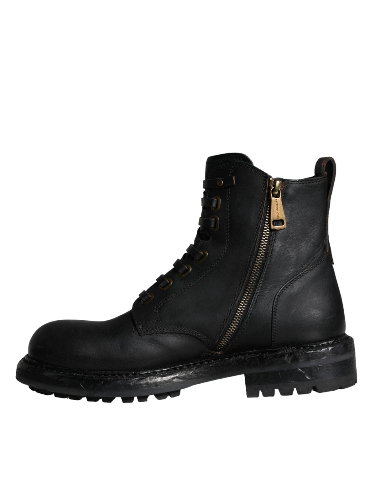 Dolce & Gabbana Bottes Mi-Mollet Lacées Noires pour Homme