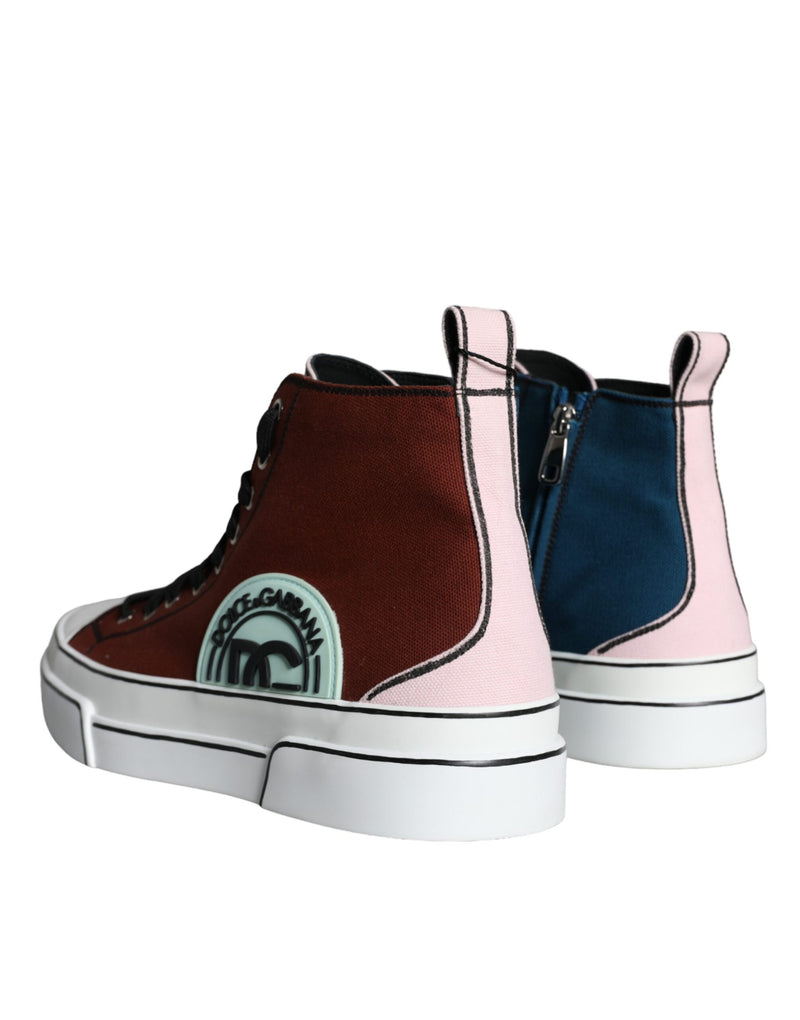 Dolce & Gabbana Multicolor Patchwork High Top Sneakers