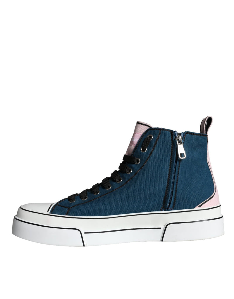 Dolce & Gabbana Multicolor Patchwork High Top Sneakers