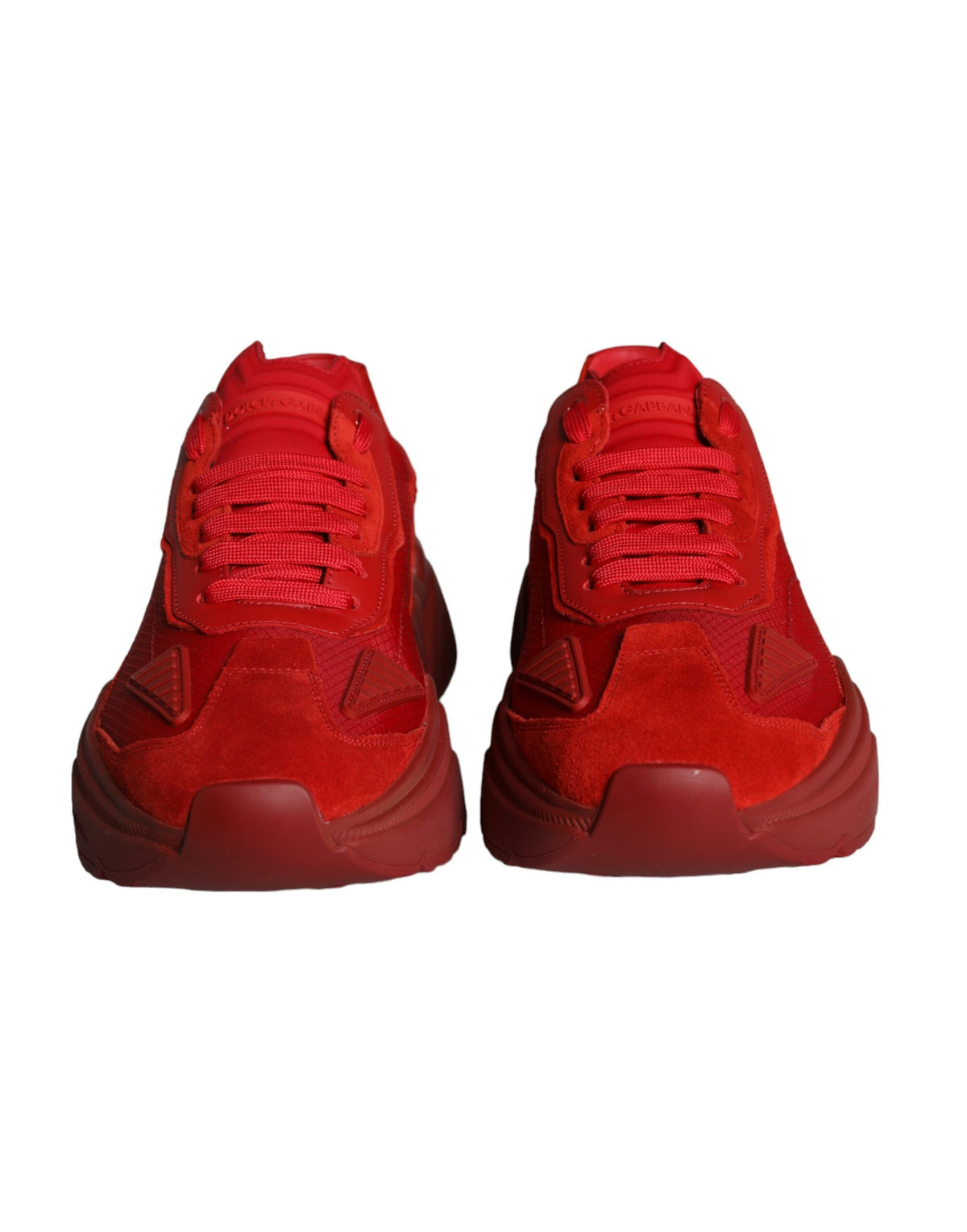 Dolce & Gabbana Red Leather Daymaster Low Top Sneakers