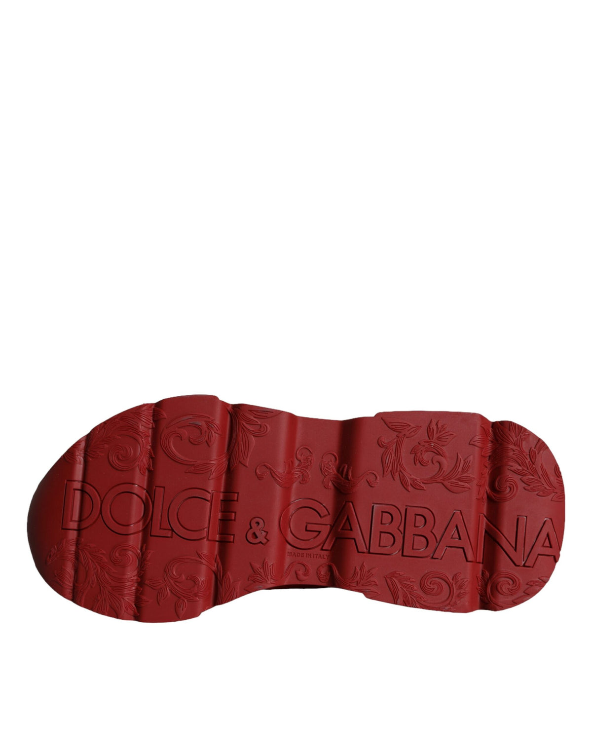 Dolce & Gabbana Red Leather Daymaster Low Top Sneakers