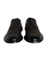 Dolce & Gabbana Black Leather Oxford Wingtip Shoes for Men