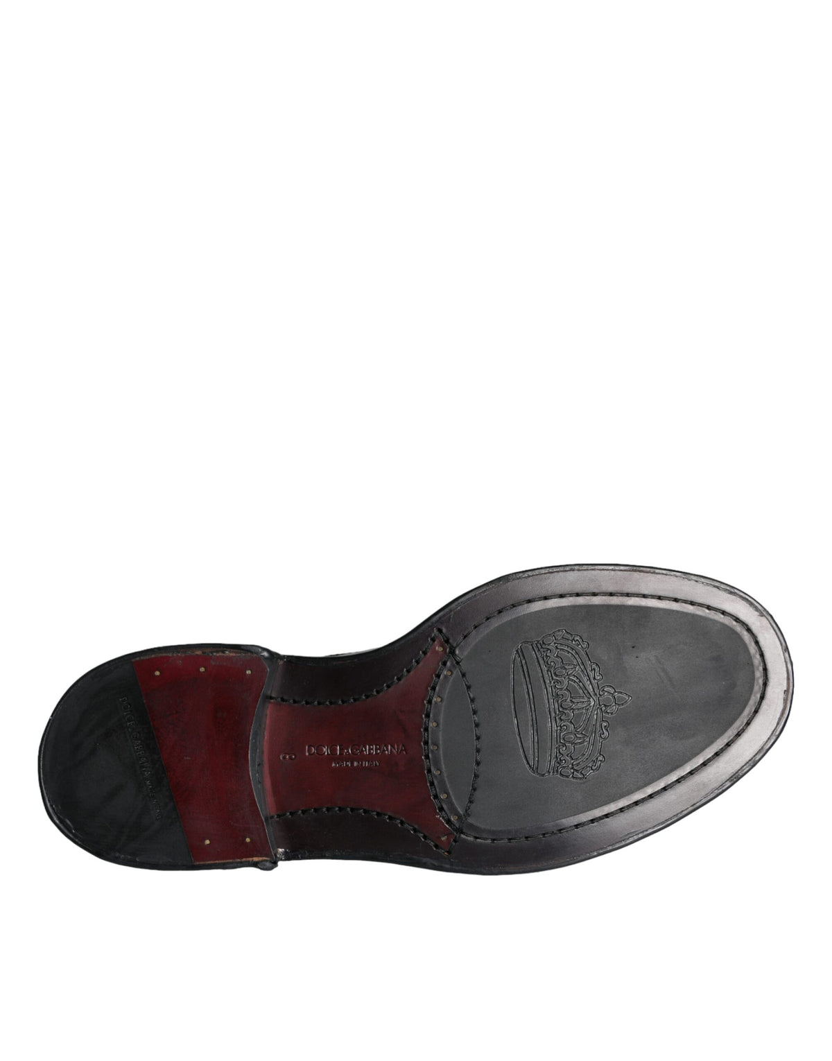 Dolce & Gabbana Black Leather Oxford Wingtip Shoes for Men