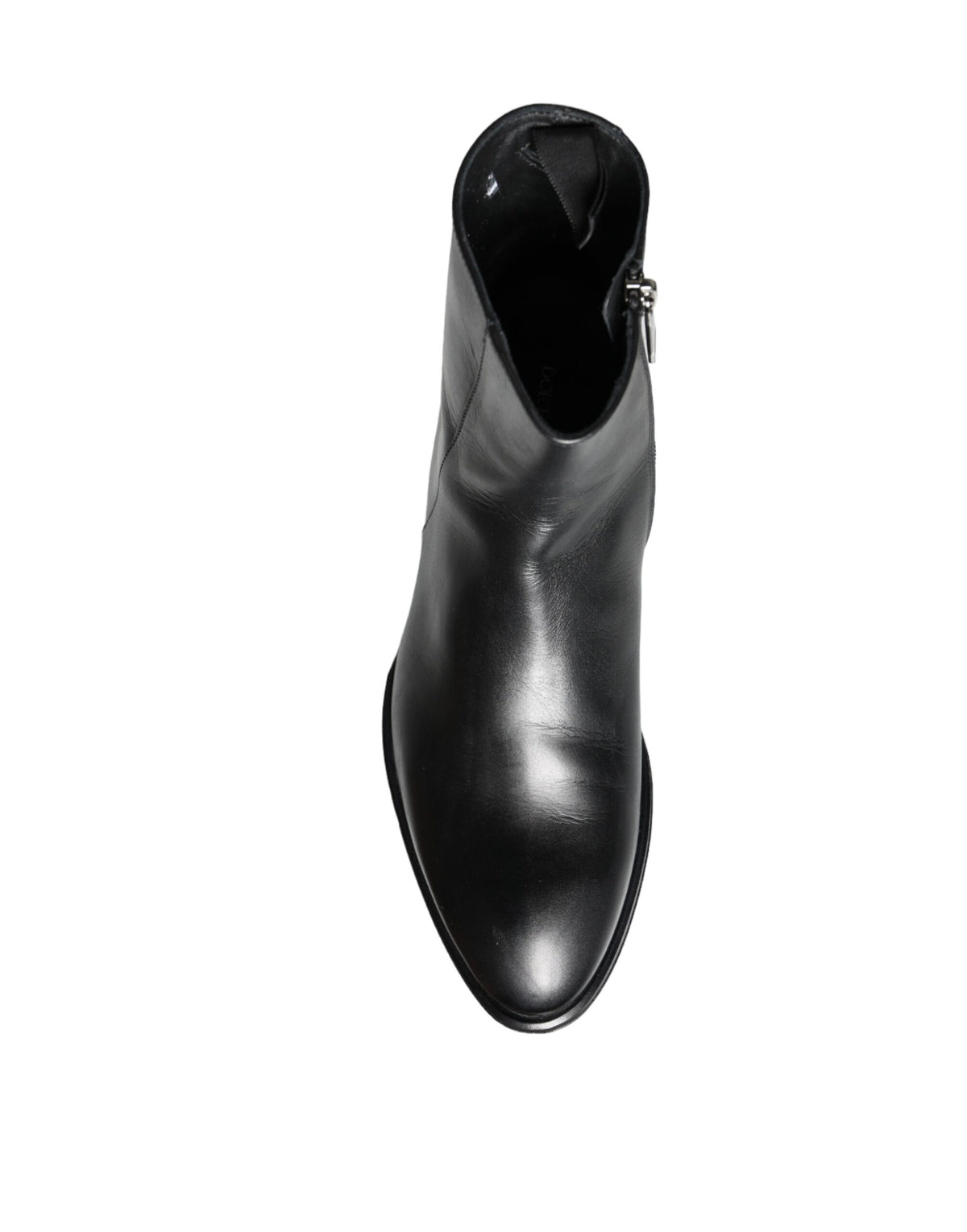 Dolce & Gabbana Black Calf Leather Men Ankle Boots
