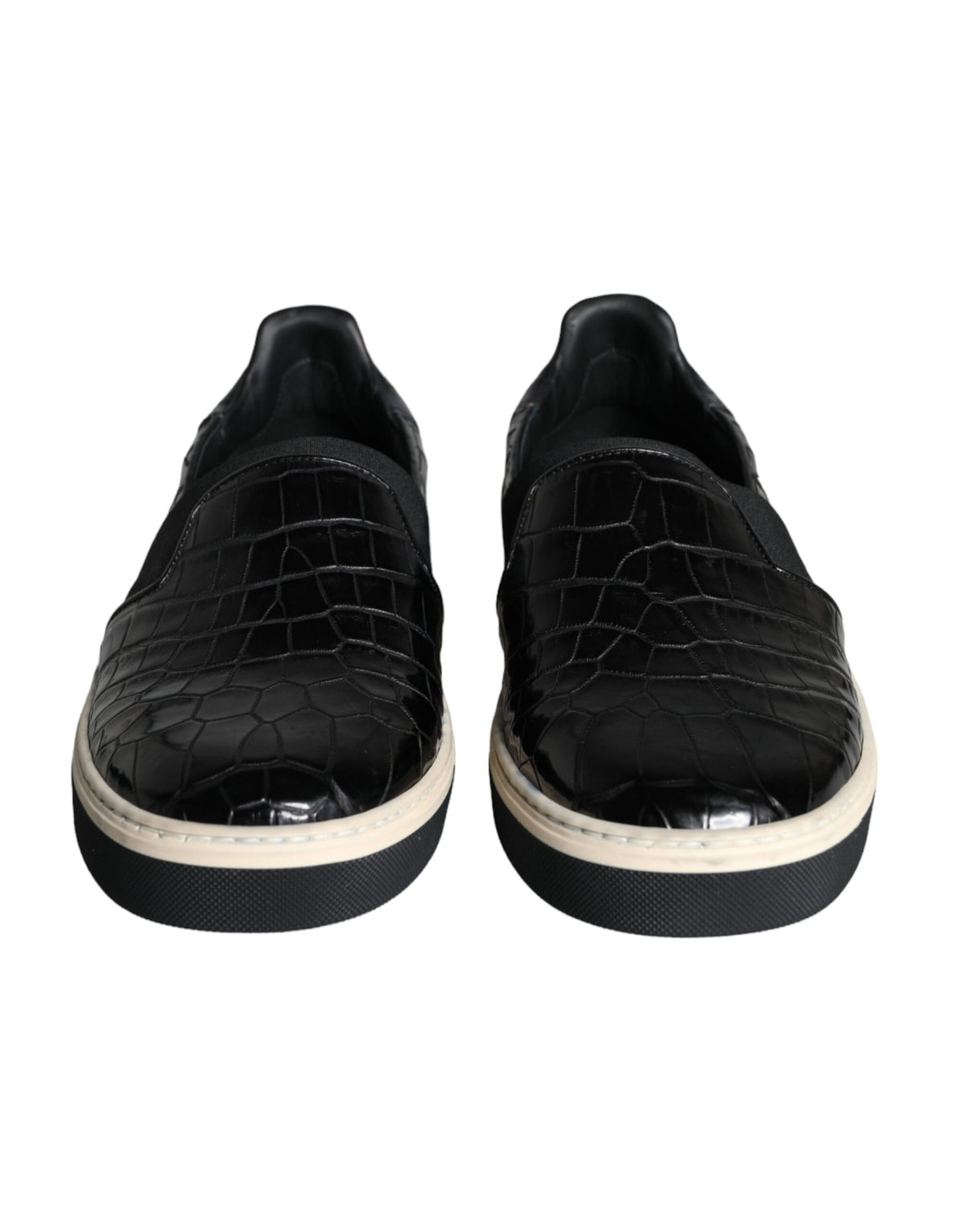 Dolce & Gabbana MV5919-39 Black Leather Loafers for Men