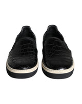 Dolce & Gabbana MV5919-39 Black Leather Loafers for Men