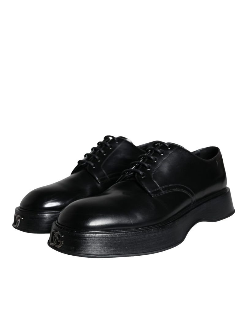 Dolce & Gabbana Derby en Cuir de Veau Noir - Chaussures Formelles