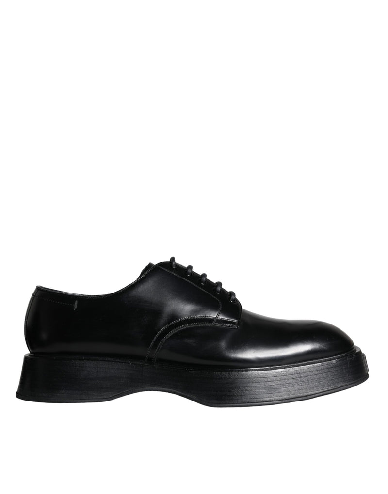 Dolce & Gabbana Derby en Cuir de Veau Noir - Chaussures Formelles