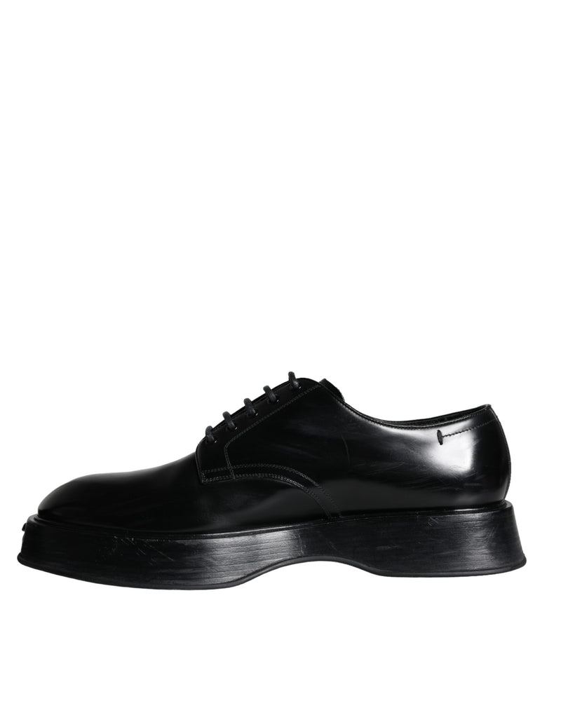Dolce & Gabbana Derby en Cuir de Veau Noir - Chaussures Formelles