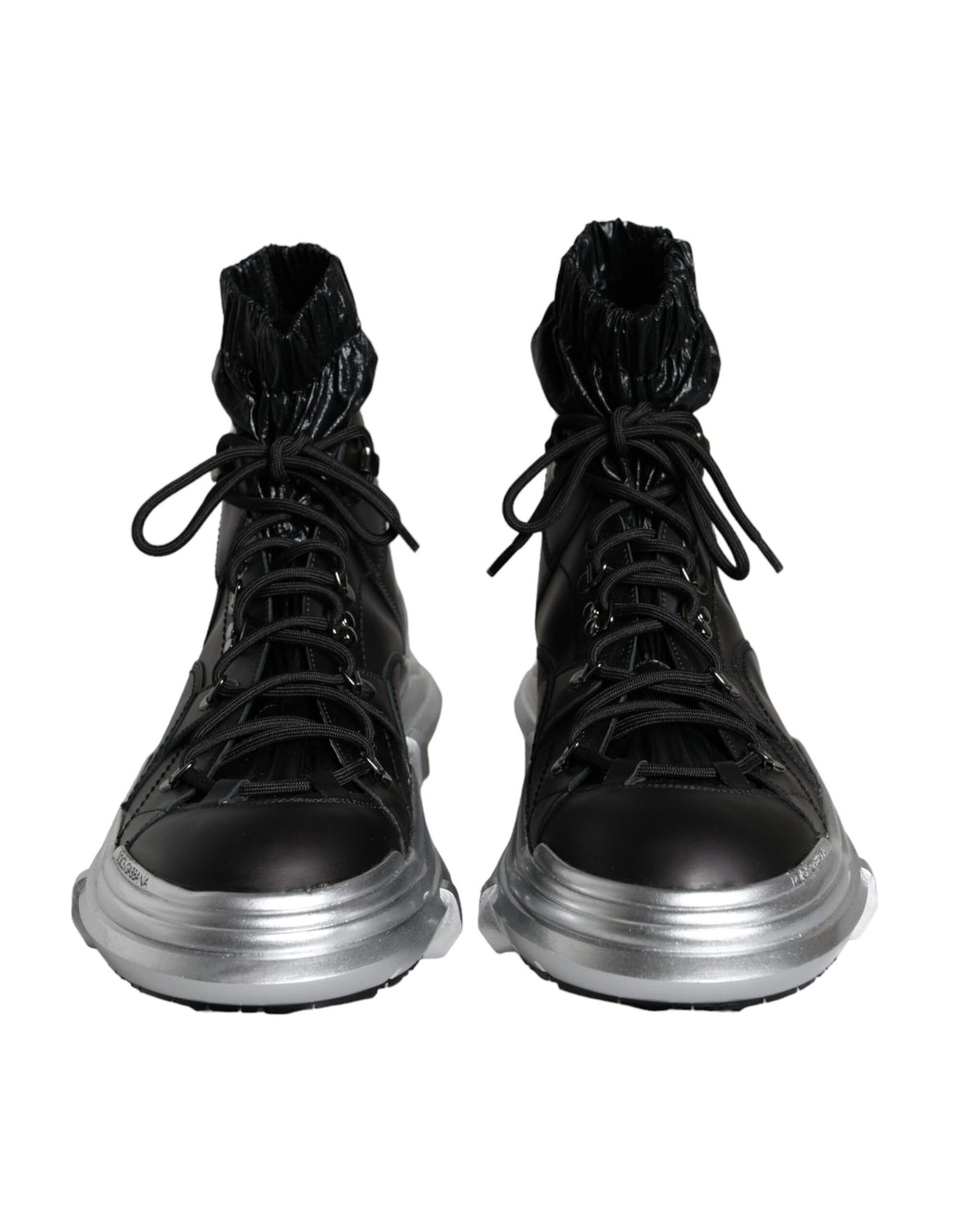 Dolce & Gabbana Black Nylon Galileo High Top Sneakers