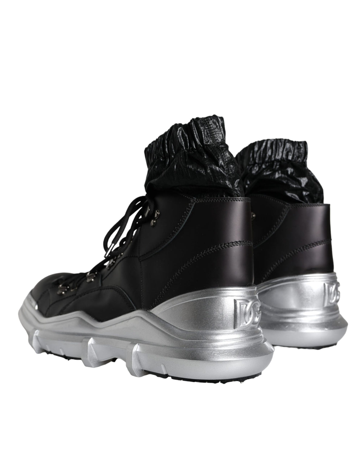 Dolce & Gabbana Black Nylon Galileo High Top Sneakers