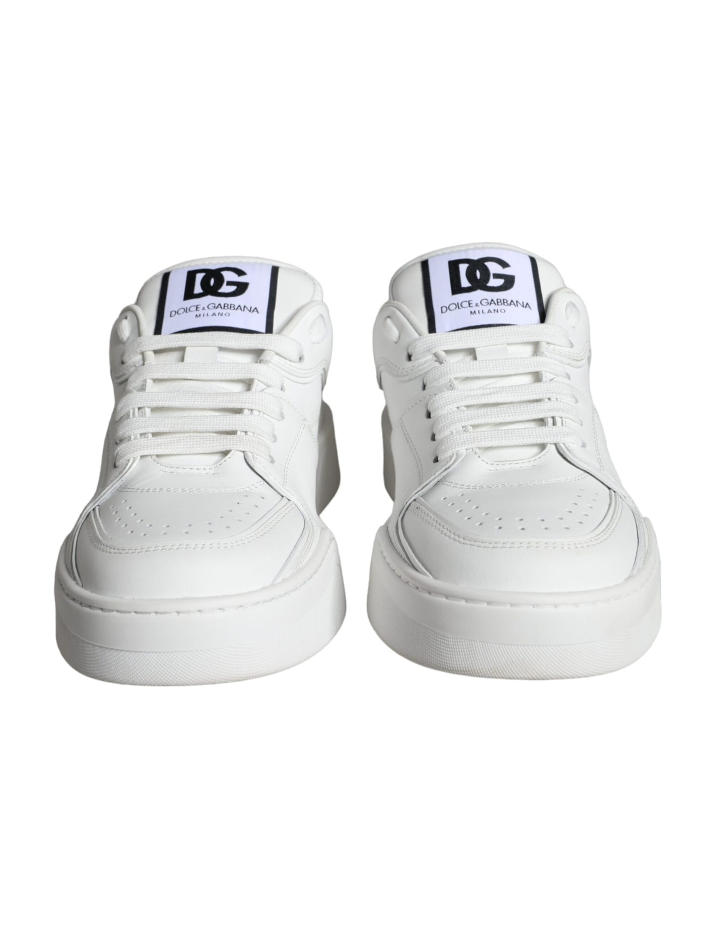 Sneakers basses en cuir blanc Miami de Dolce & Gabbana