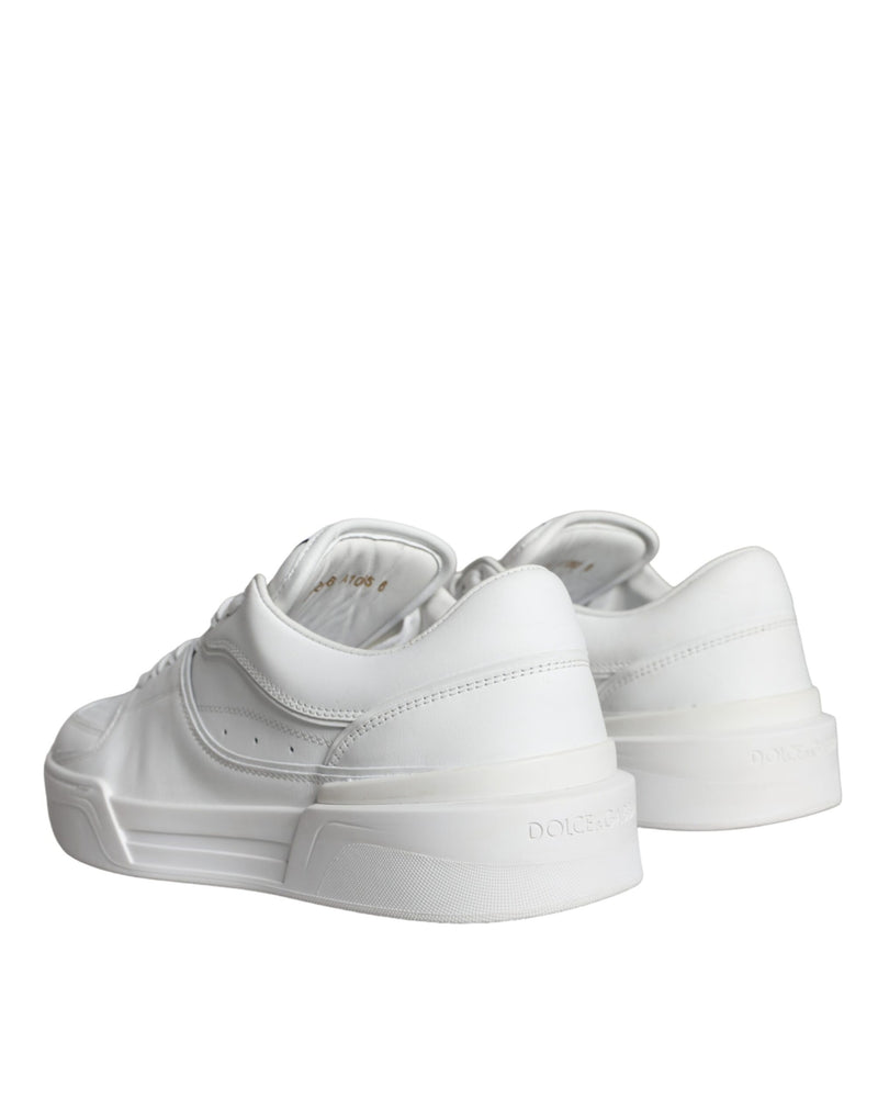 Dolce & Gabbana White Miami Leather Low Top Sneakers