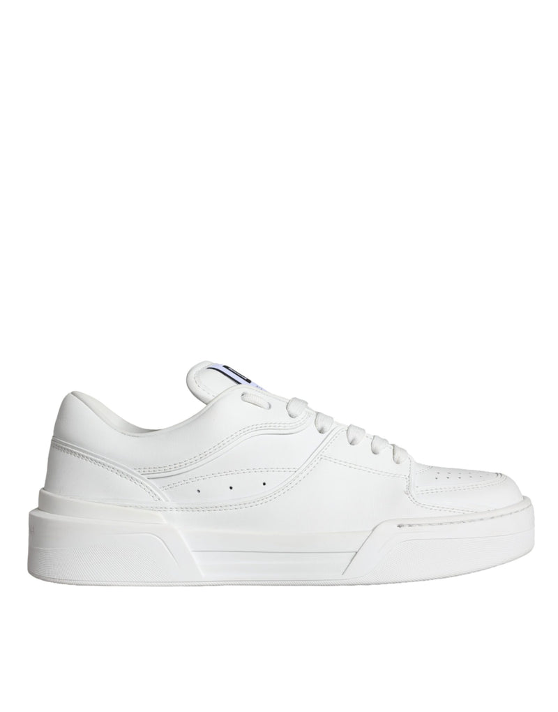 Dolce & Gabbana White Miami Leather Low Top Sneakers