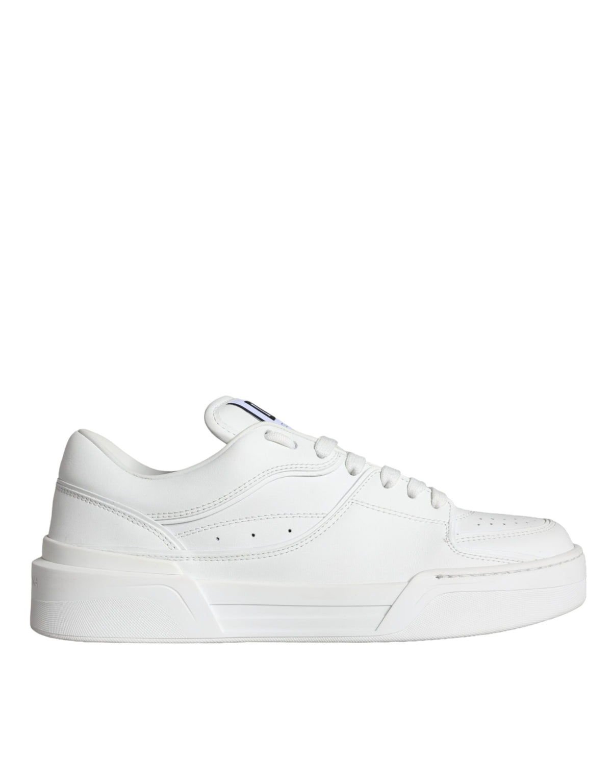 Dolce & Gabbana White Miami Leather Low Top Sneakers