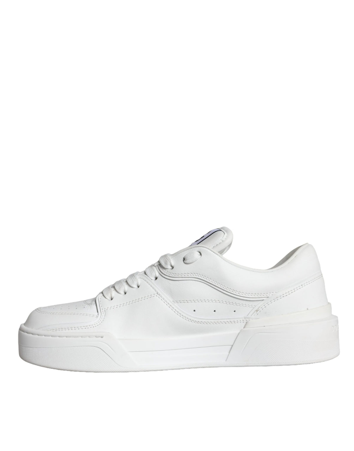 Dolce & Gabbana White Miami Leather Low Top Sneakers