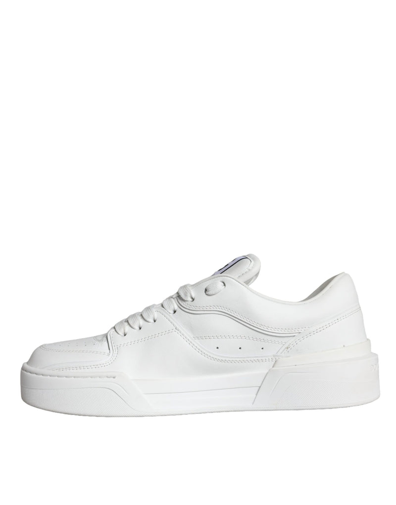 Dolce & Gabbana White Miami Leather Low Top Sneakers