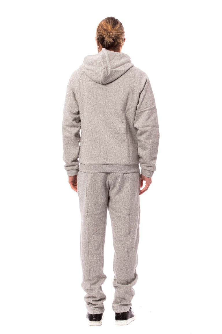 Survêtement gris à capuche en coton de la haute couture italienne Billionaire