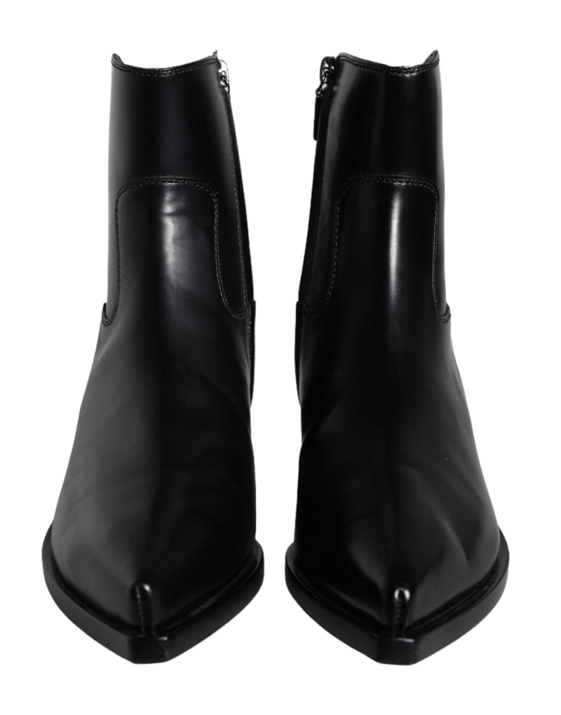 Dolce & Gabbana Bottines en Cuir Noir - Chaussures de Luxe