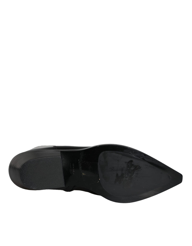 Dolce & Gabbana Bottines en Cuir Noir - Chaussures de Luxe