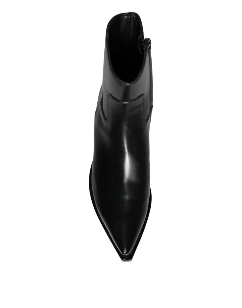 Dolce & Gabbana Bottines en Cuir Noir - Chaussures de Luxe