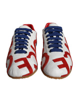 Dolce & Gabbana Multicolor Leather Logo Casual Sneakers
