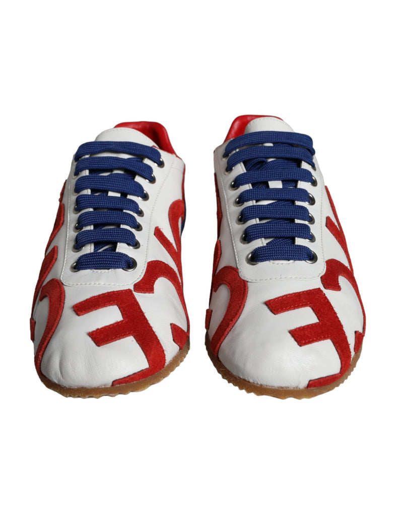 Dolce & Gabbana Multicolor Leather Logo Casual Sneakers